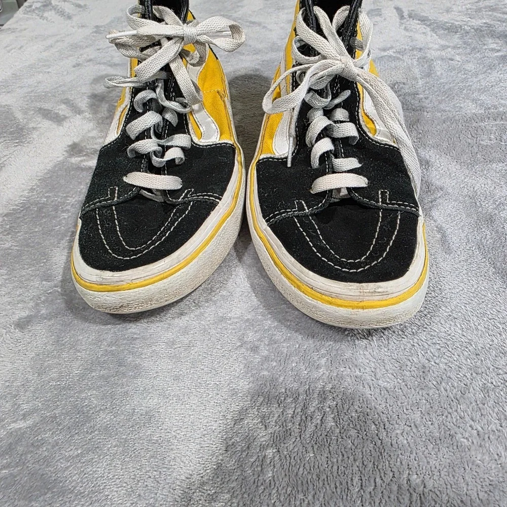 Vans Sk8 Hi Black And‎ Yellow Lightning Bolt Mens Size 7/ Womens Size 8.5